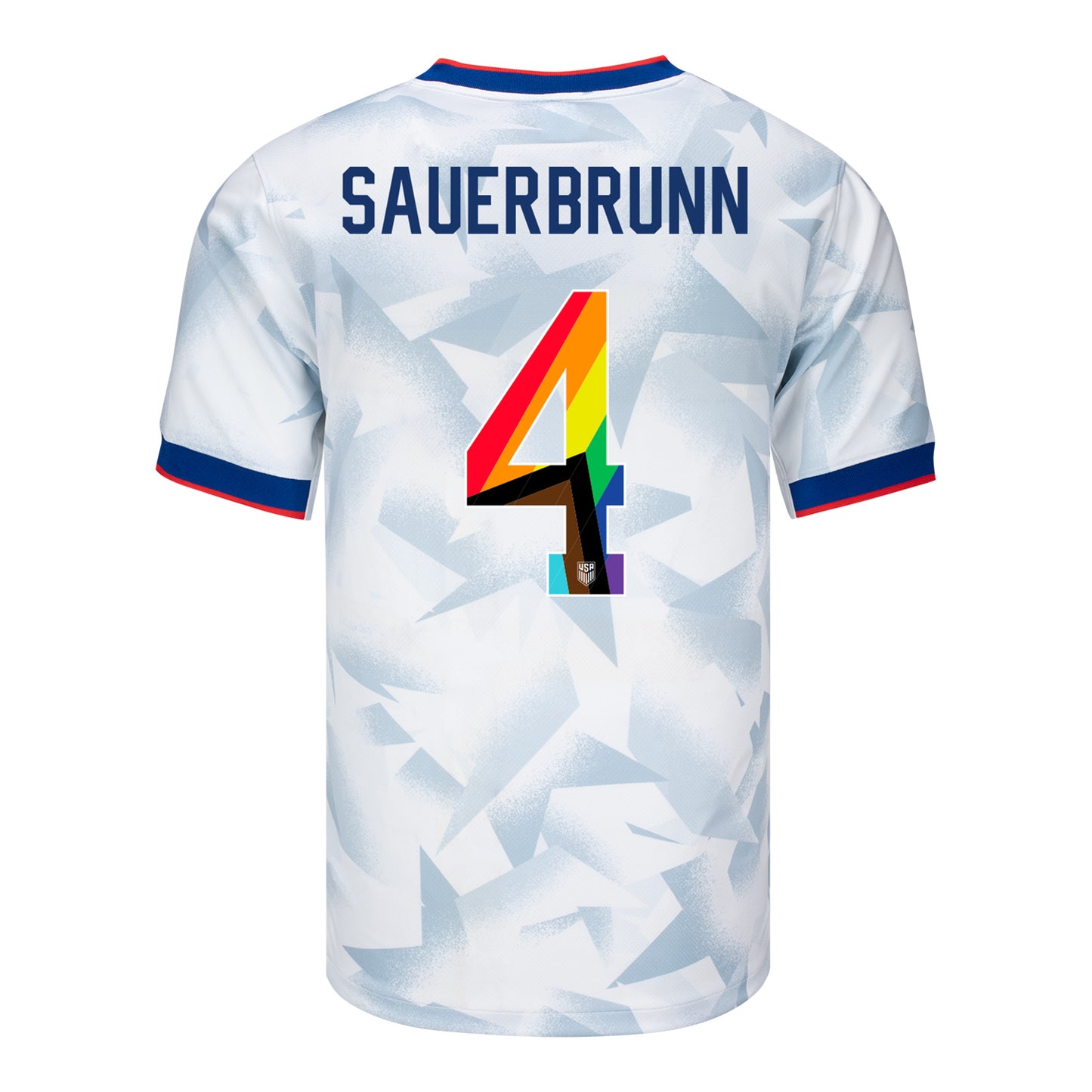 Men's Nike USWNT 2025 Pride Personalized Brilliant Home Stadium Jersey