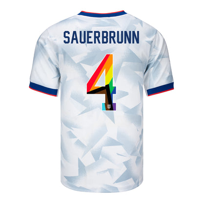 Men's Nike USWNT 2025 Pride Personalized Brilliant Home Stadium Jersey