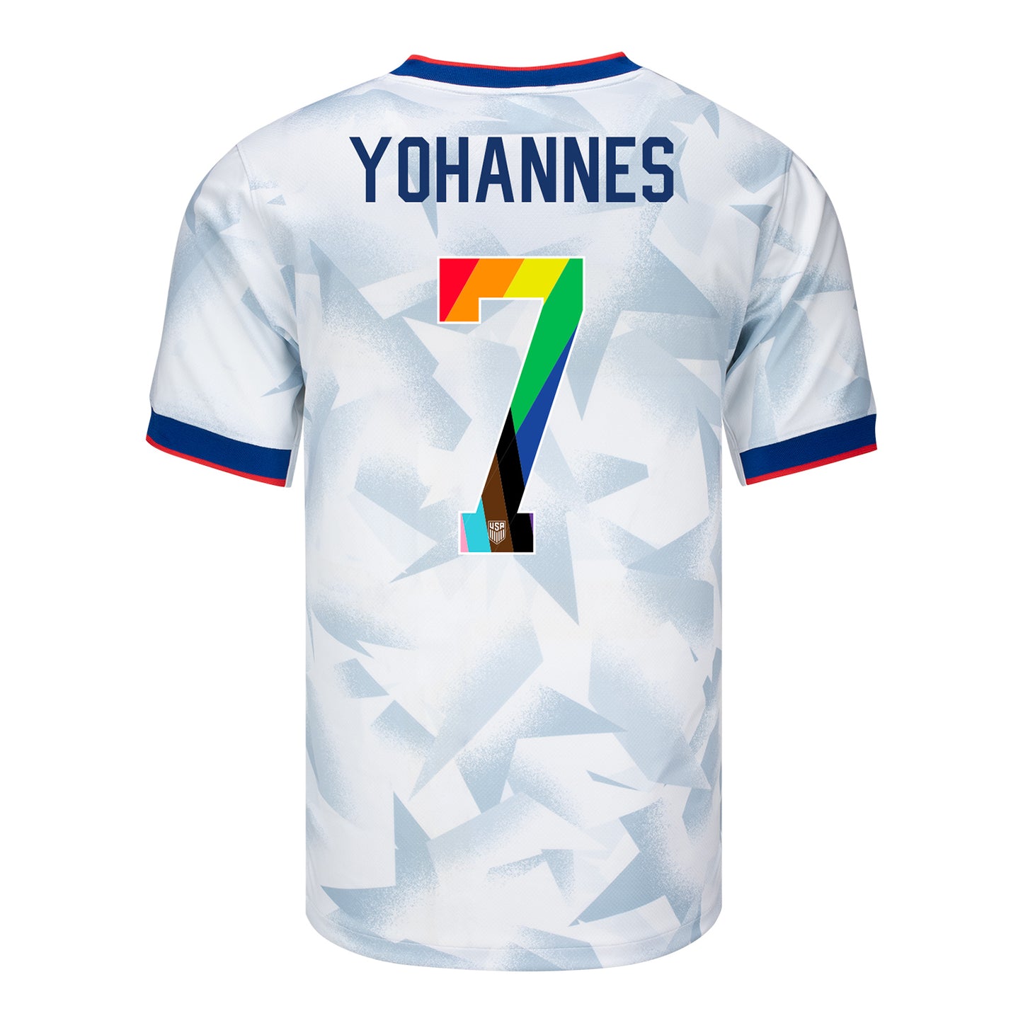 Men's Nike USWNT 2025 Pride Personalized Brilliant Home Stadium Jersey