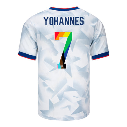 Men's Nike USWNT 2025 Pride Personalized Brilliant Home Stadium Jersey