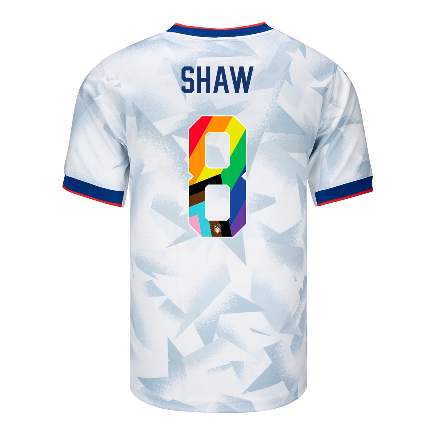 Men's Nike USWNT 2025 Pride Personalized Brilliant Home Stadium Jersey