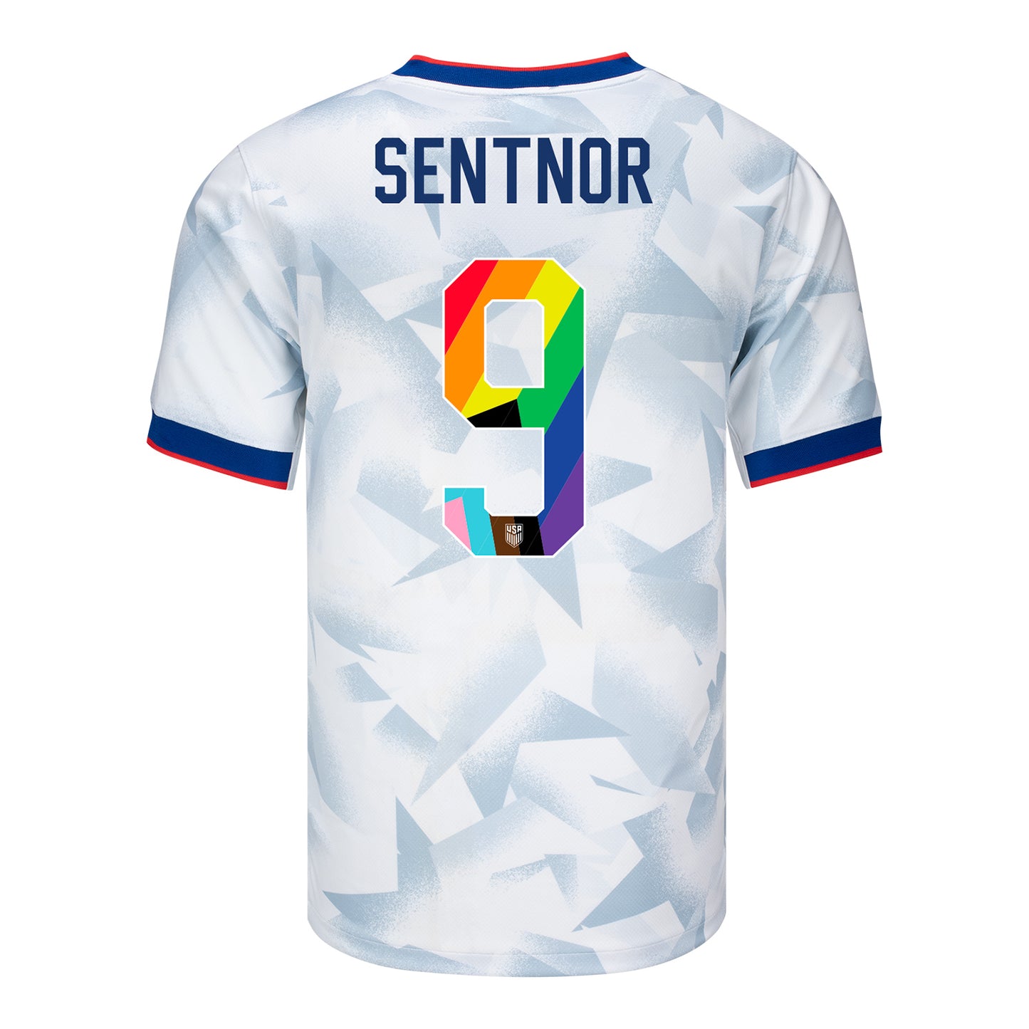 Men's Nike USWNT 2025 Pride Personalized Brilliant Home Stadium Jersey