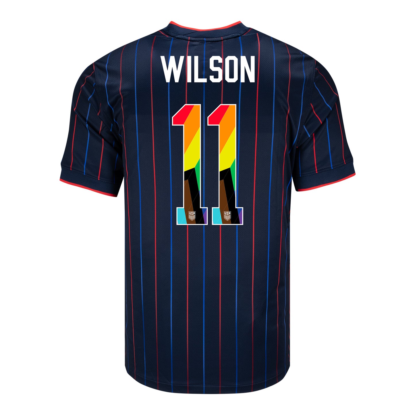 Men's Nike USWNT 2025 Pride Personalized Heartbeat Away Stadium Jersey