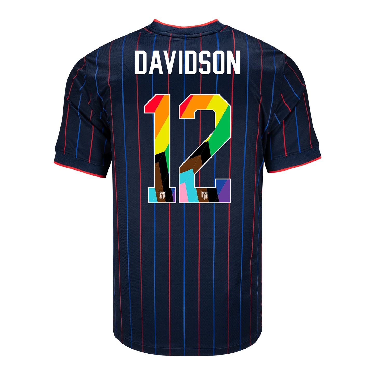Men's Nike USWNT 2025 Pride Personalized Heartbeat Away Stadium Jersey