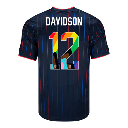 Men's Nike USWNT 2025 Pride Personalized Heartbeat Away Stadium Jersey