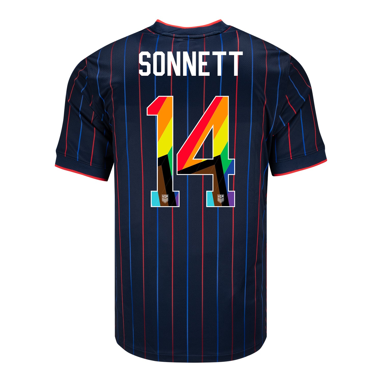 Men's Nike USWNT 2025 Pride Personalized Heartbeat Away Stadium Jersey