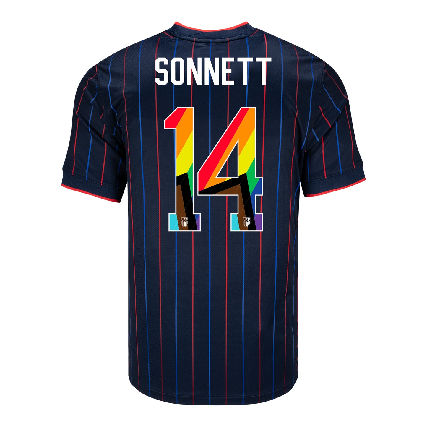 Men's Nike USWNT 2025 Pride Personalized Heartbeat Away Stadium Jersey