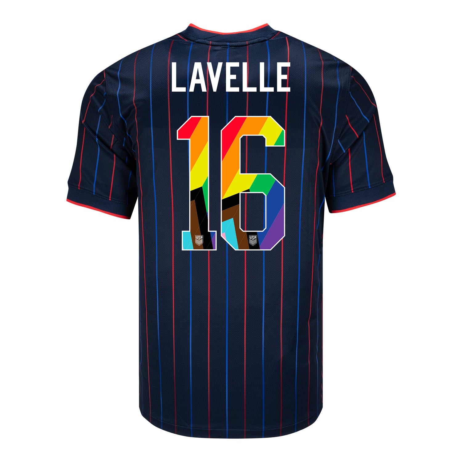 Men's Nike USWNT 2025 Pride Personalized Heartbeat Away Stadium Jersey