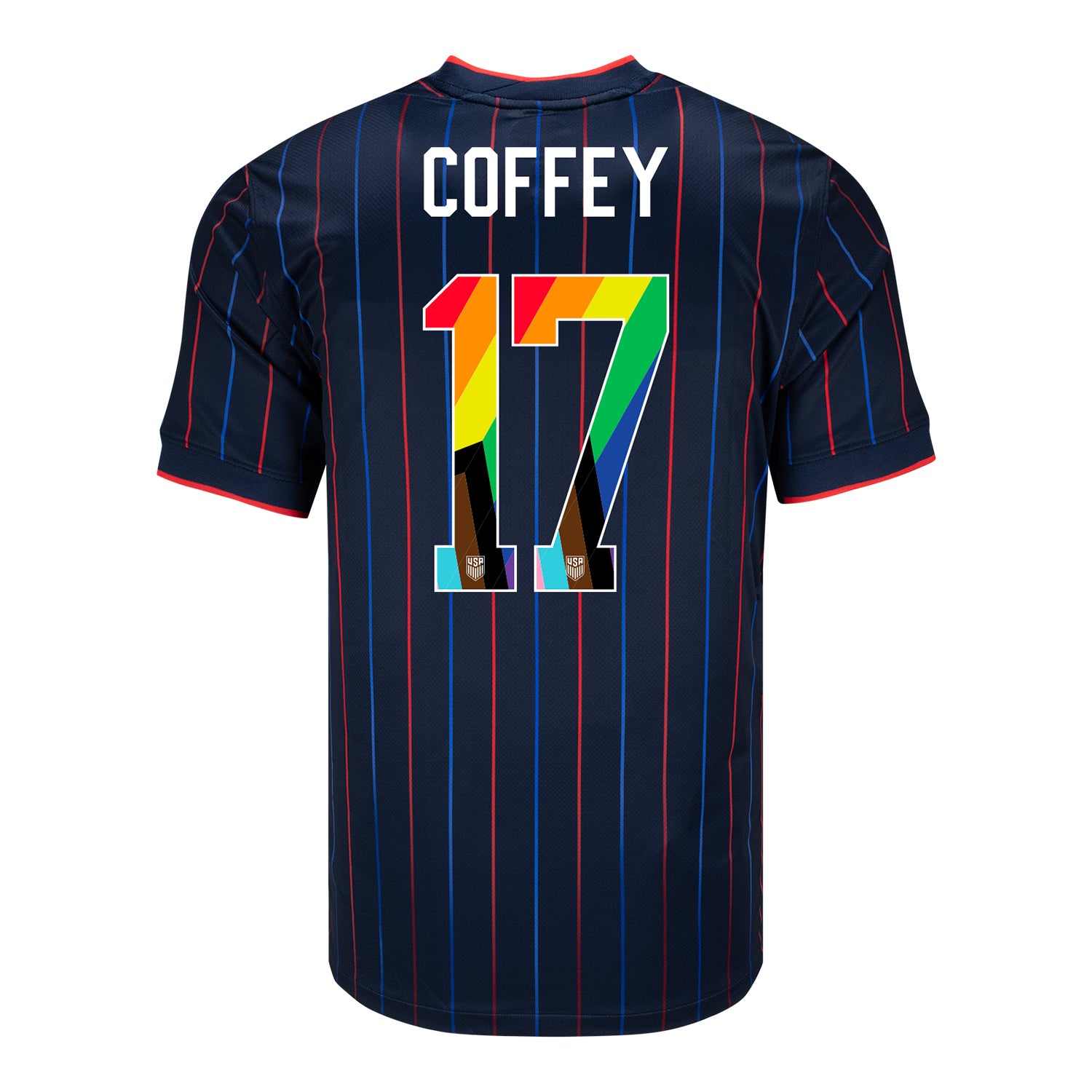 Men's Nike USWNT 2025 Pride Personalized Heartbeat Away Stadium Jersey