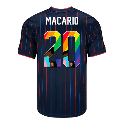 Men's Nike USWNT 2025 Pride Personalized Heartbeat Away Stadium Jersey