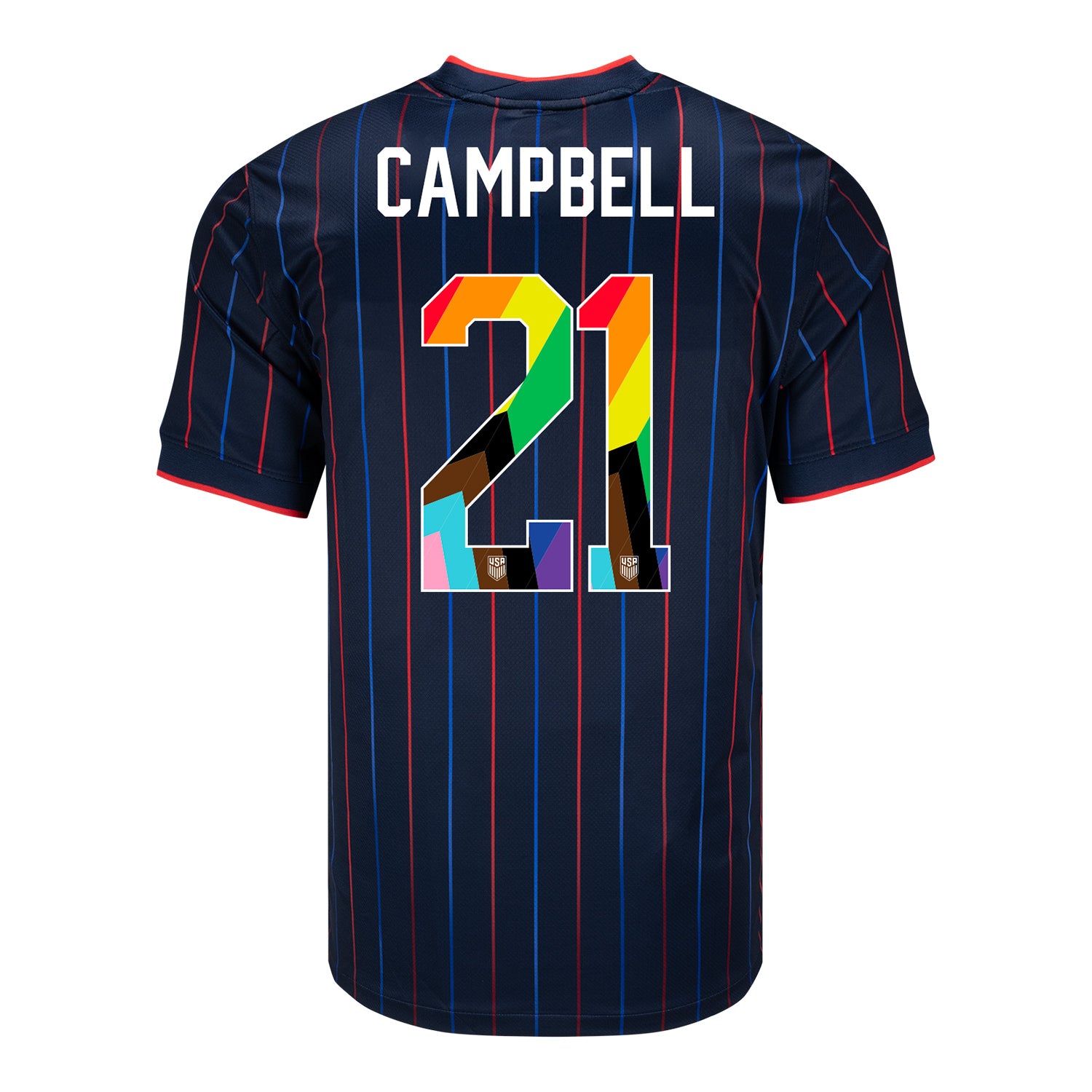 Men's Nike USWNT 2025 Pride Personalized Heartbeat Away Stadium Jersey