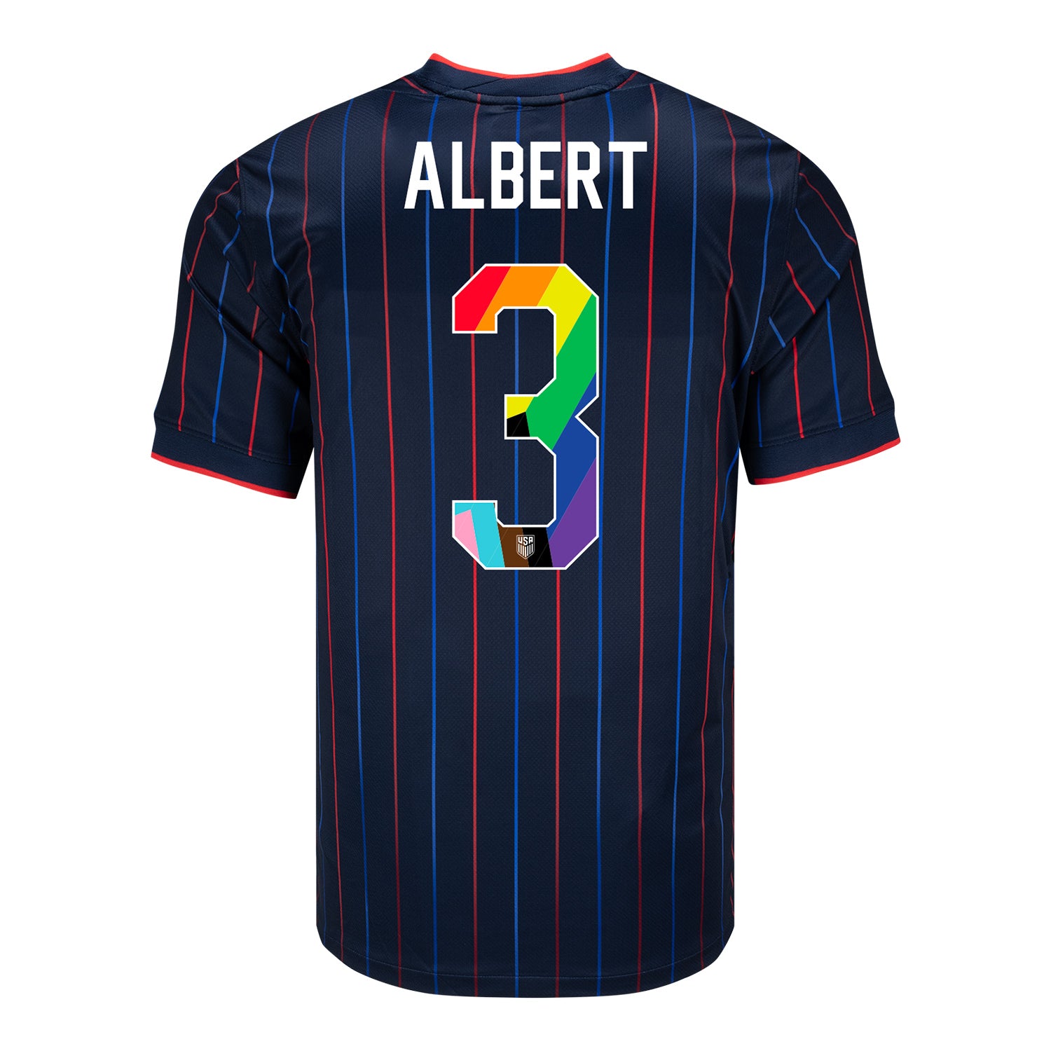 Men's Nike USWNT 2025 Pride Personalized Heartbeat Away Stadium Jersey