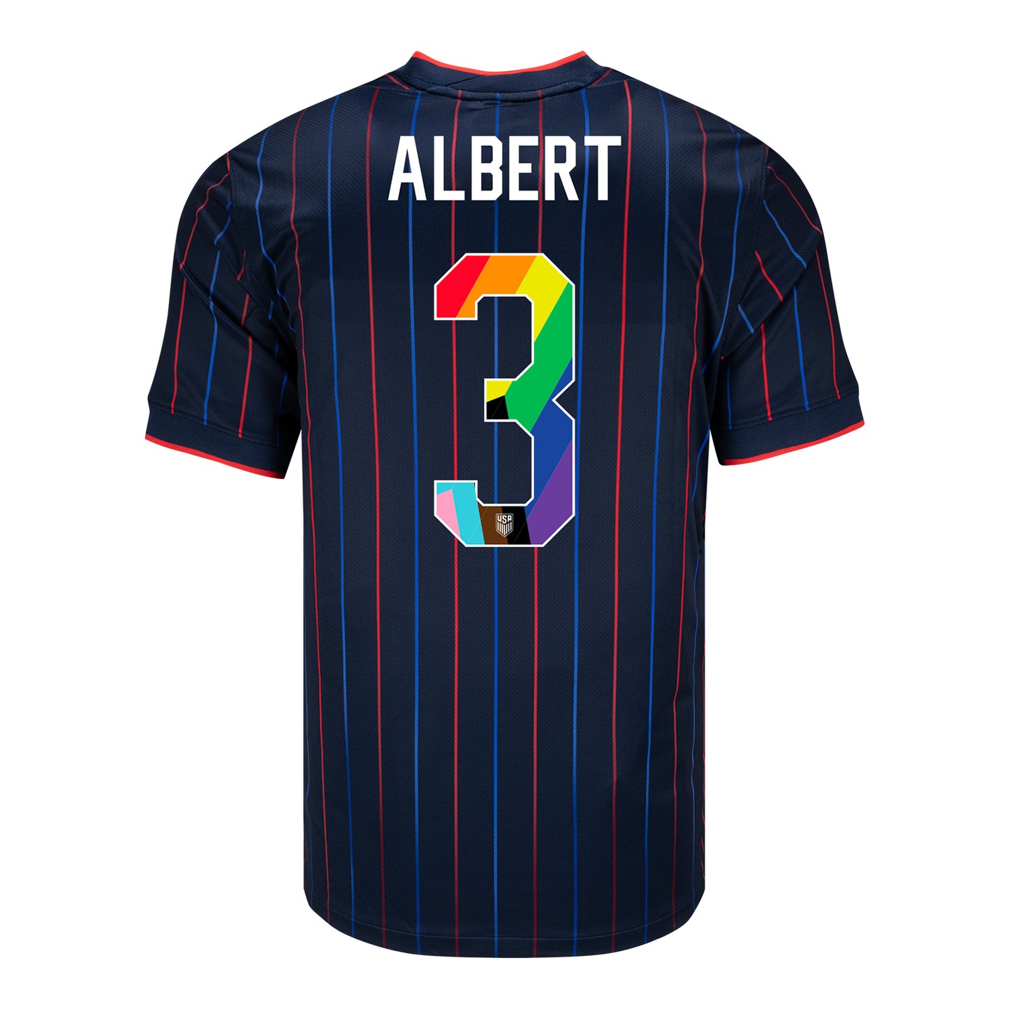 Men's Nike USWNT 2025 Pride Personalized Heartbeat Away Stadium Jersey