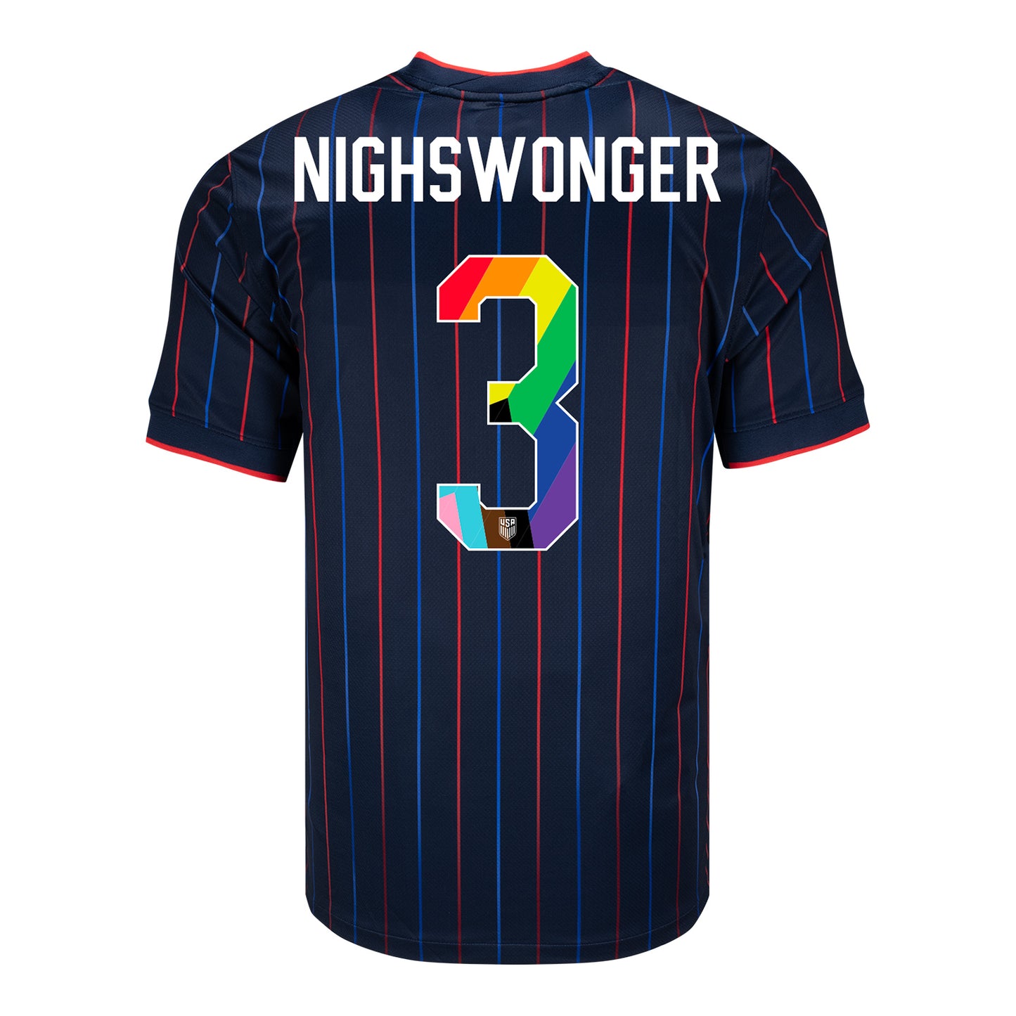 Men's Nike USWNT 2025 Pride Personalized Heartbeat Away Stadium Jersey