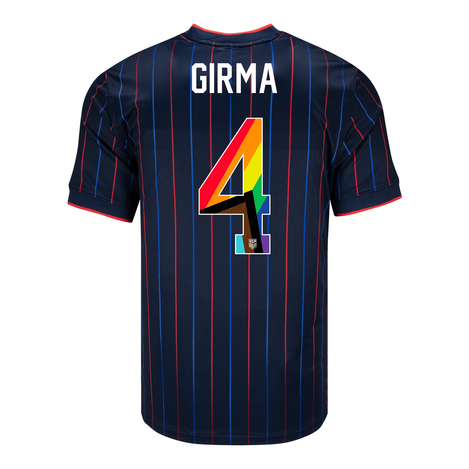 Men's Nike USWNT 2025 Pride Personalized Heartbeat Away Stadium Jersey