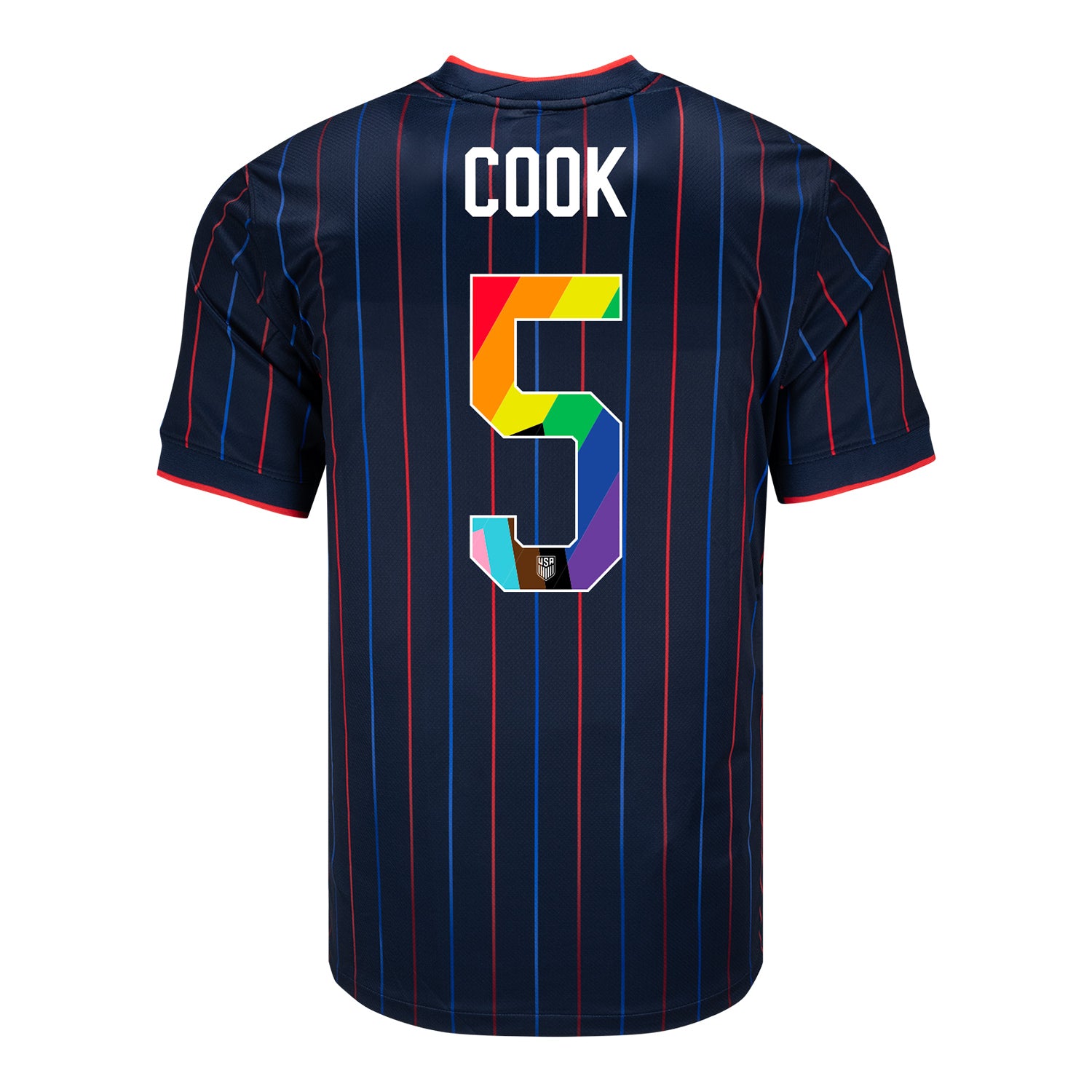 Men's Nike USWNT 2025 Pride Personalized Heartbeat Away Stadium Jersey