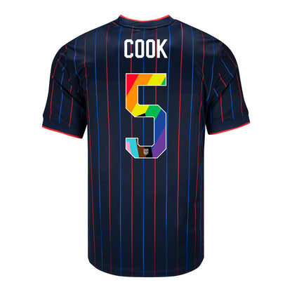 Men's Nike USWNT 2025 Pride Personalized Heartbeat Away Stadium Jersey