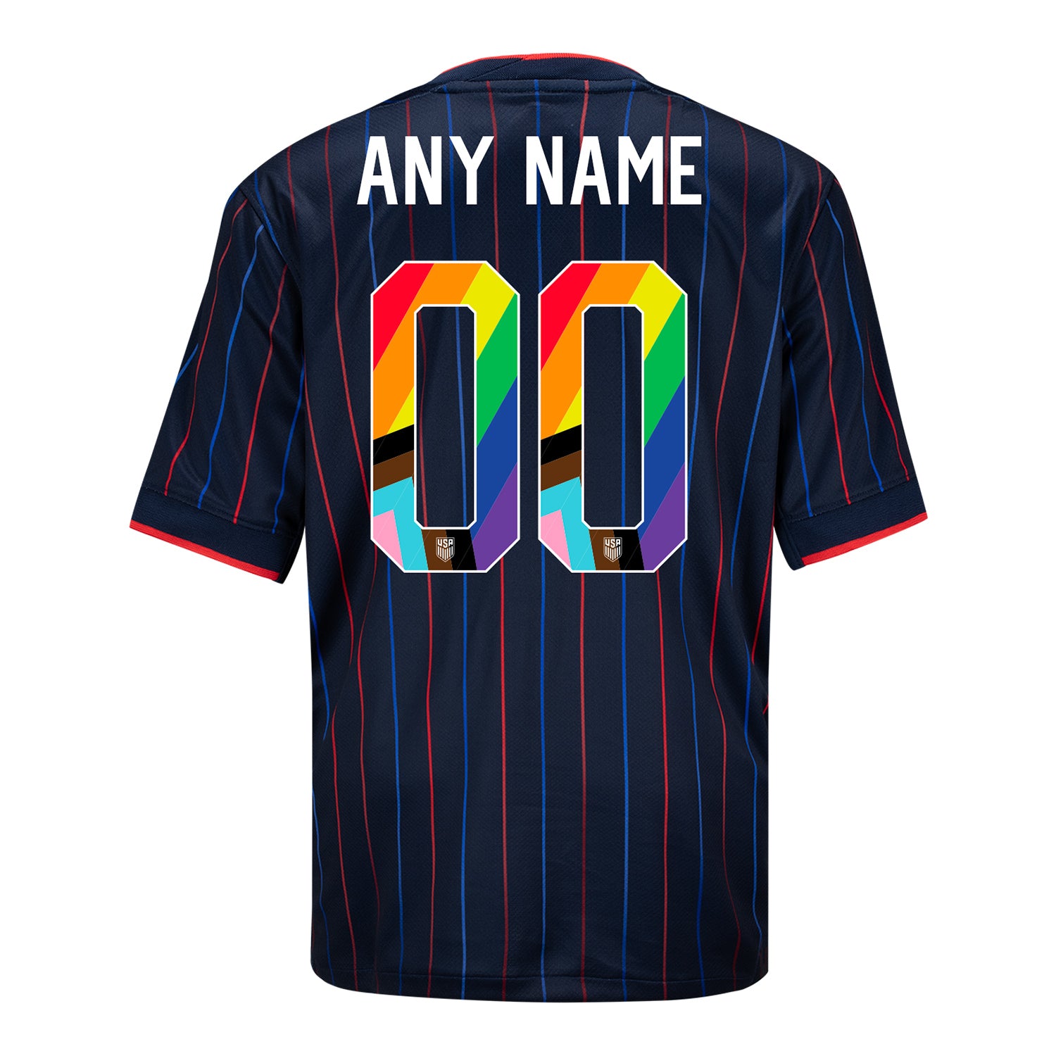Youth Nike USMNT 2025 Pride Personalized Heartbeat Away Stadium Jersey