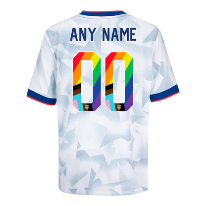 Youth Nike USWNT 2025 Pride Personalized Brilliant Home Stadium Jersey