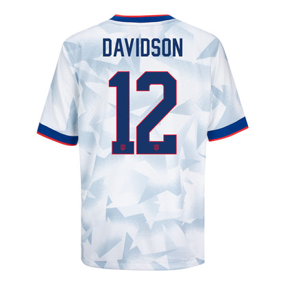 Youth Nike USWNT 2025 Personalized Brilliant Home Stadium Jersey