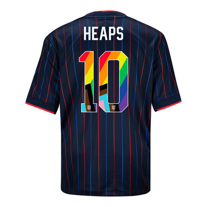 Youth Nike USWNT 2025 Pride Personalized Heartbeat Away Stadium Jersey