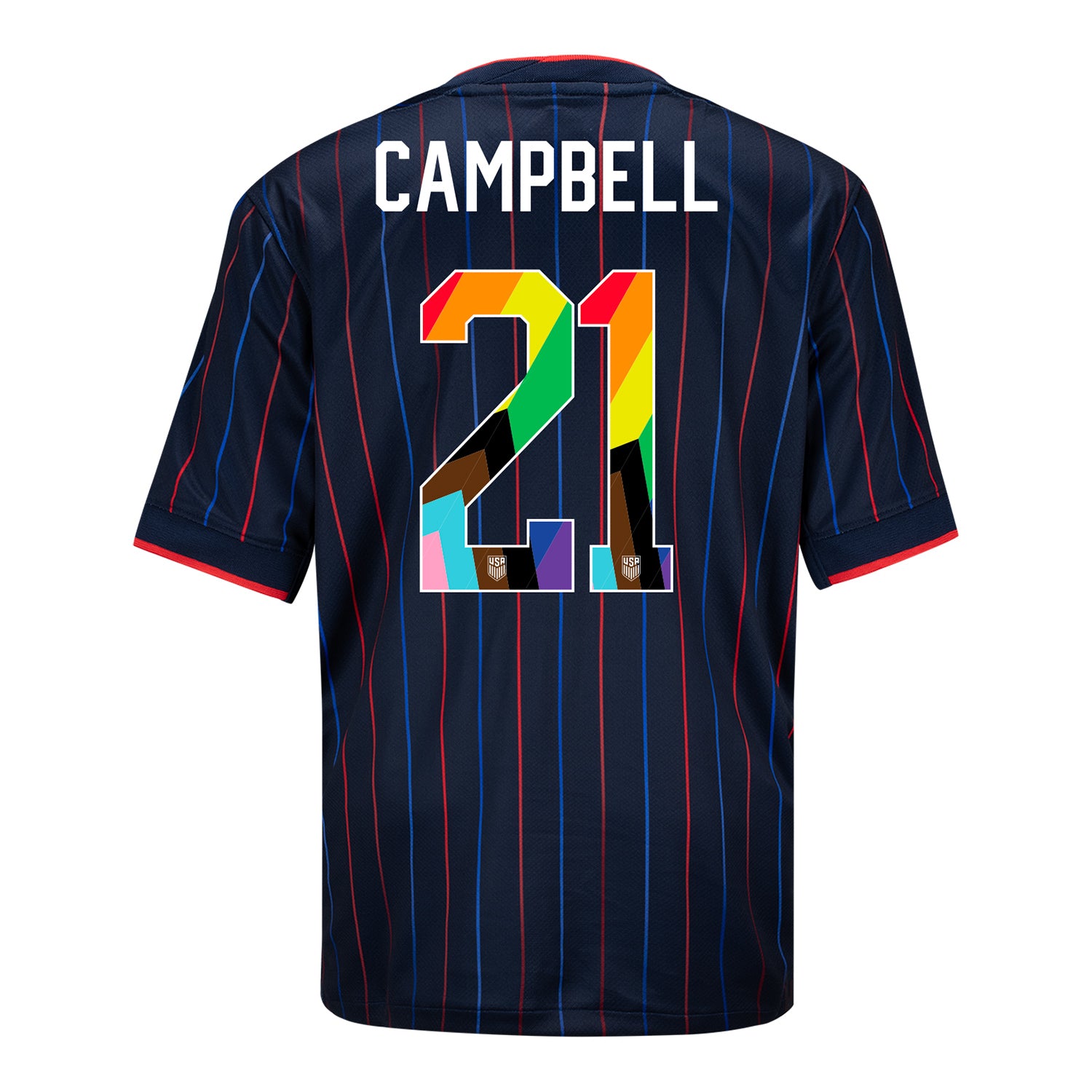 Youth Nike USWNT 2025 Pride Personalized Heartbeat Away Stadium Jersey