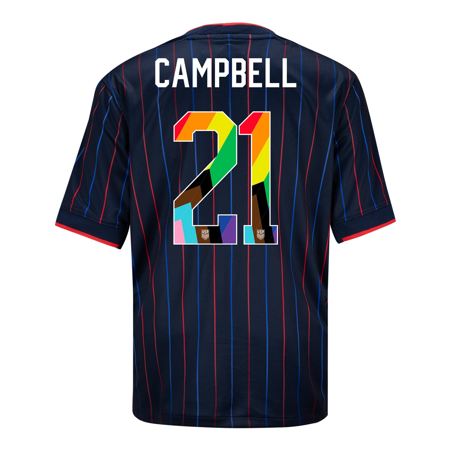 Youth Nike USWNT 2025 Pride Personalized Heartbeat Away Stadium Jersey