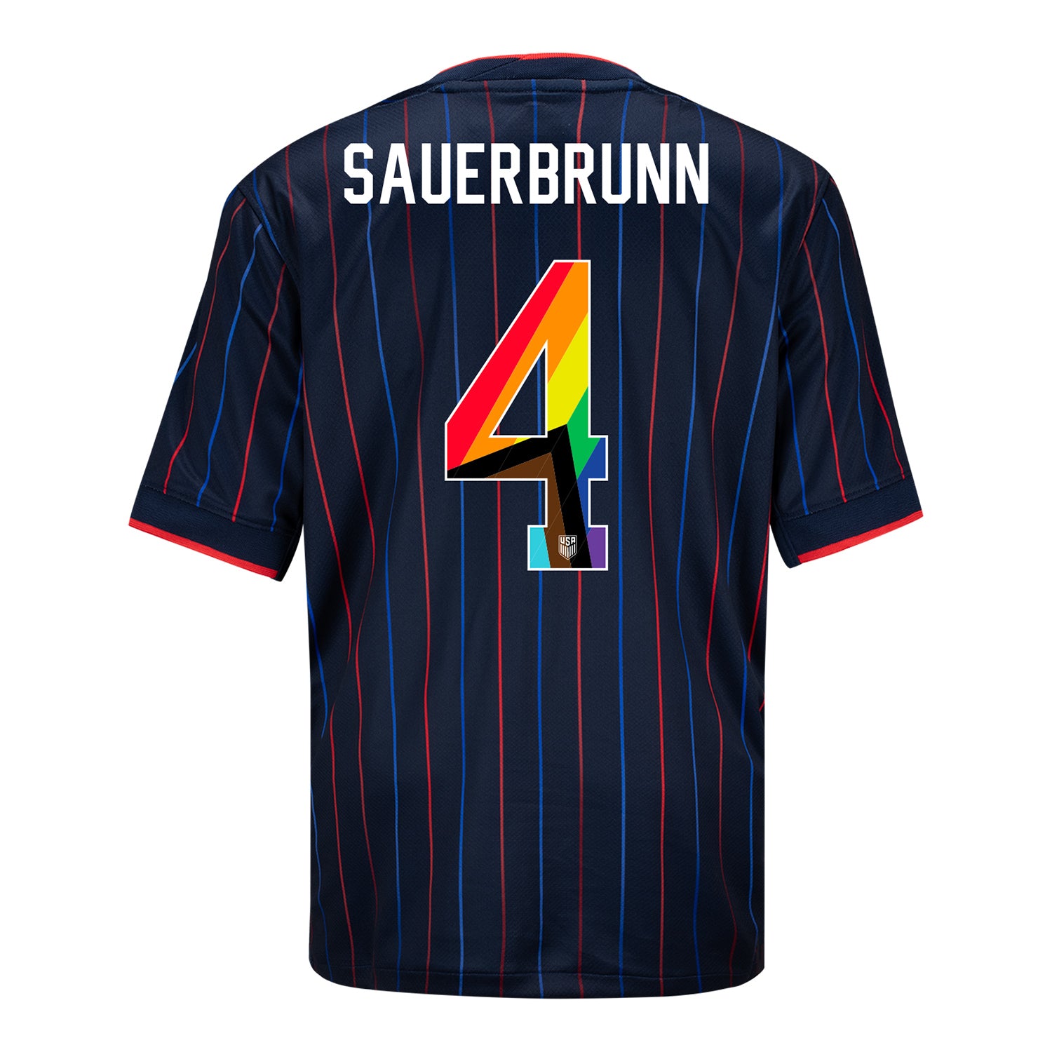 Youth Nike USWNT 2025 Pride Personalized Heartbeat Away Stadium Jersey