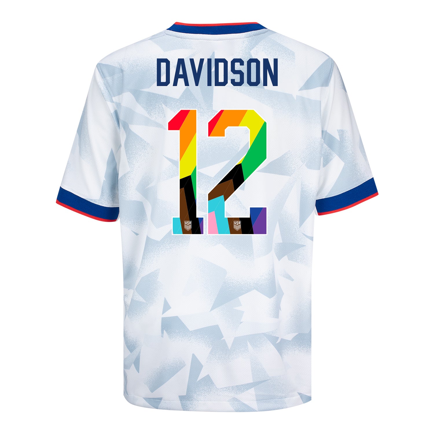 Youth Nike USWNT 2025 Pride Personalized Brilliant Home Stadium Jersey