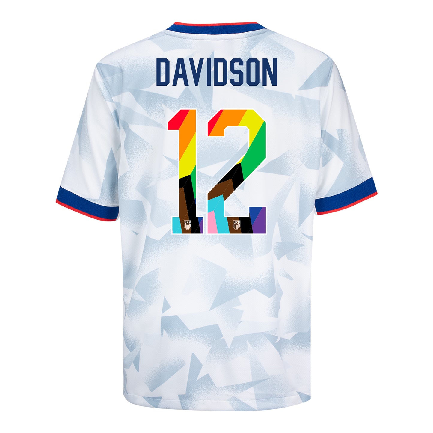 Youth Nike USWNT 2025 Pride Personalized Brilliant Home Stadium Jersey