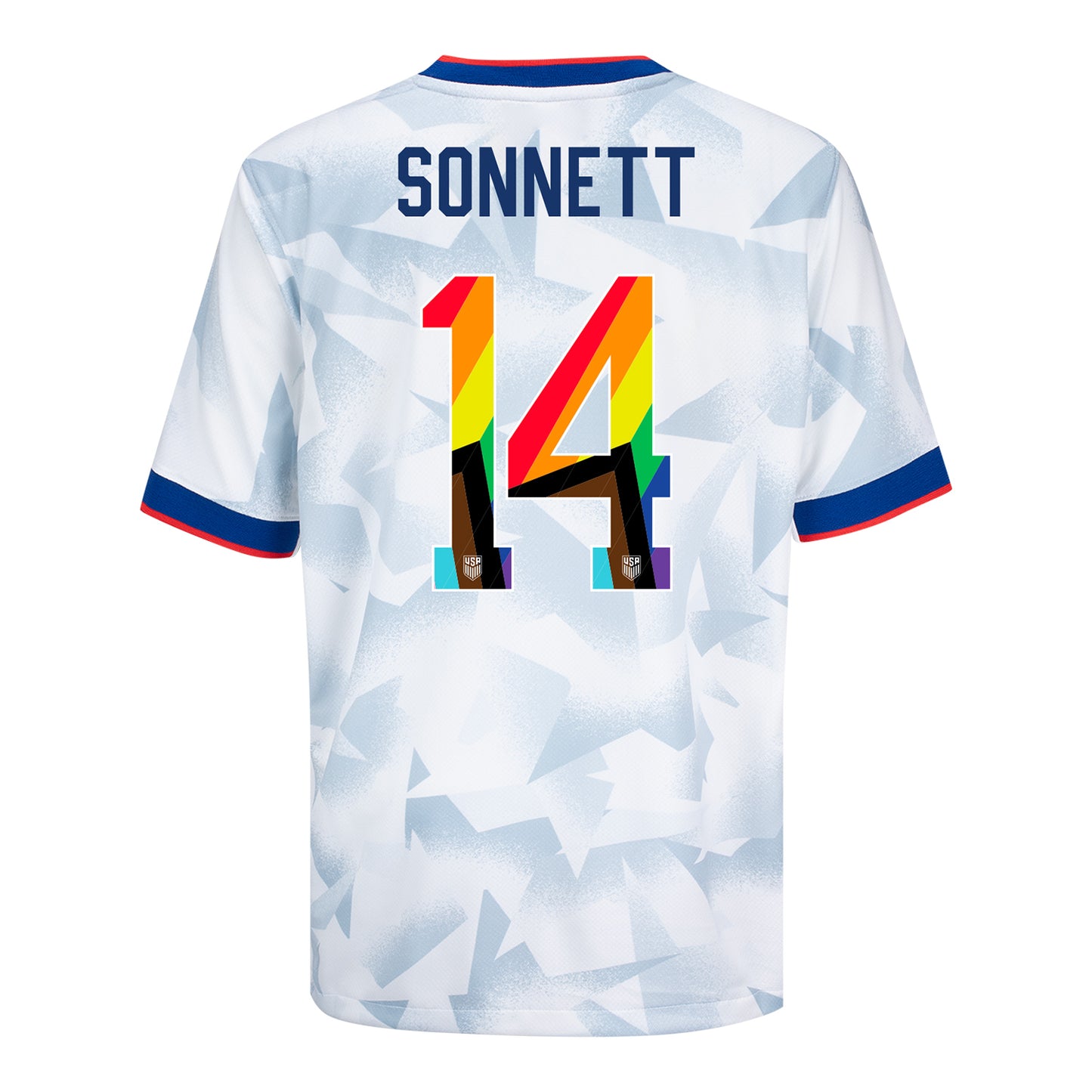 Youth Nike USWNT 2025 Pride Personalized Brilliant Home Stadium Jersey