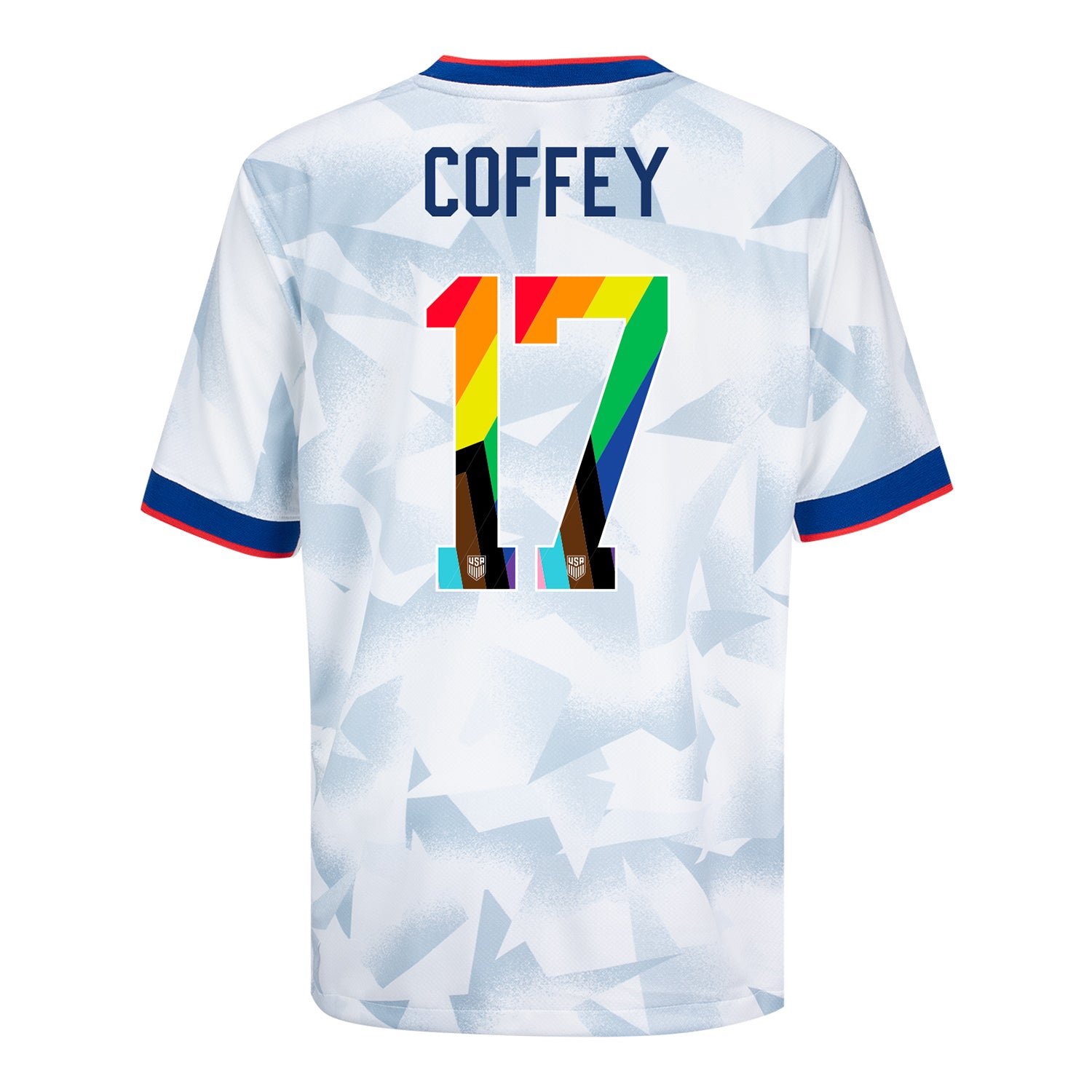 Youth Nike USWNT 2025 Pride Personalized Brilliant Home Stadium Jersey