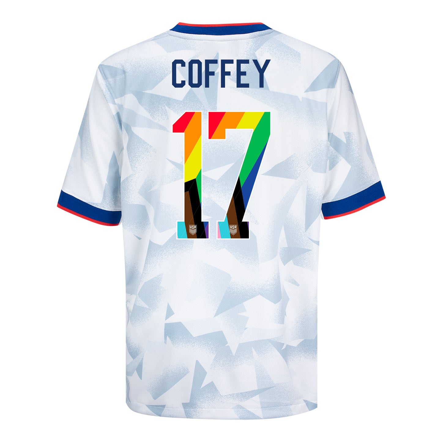 Youth Nike USWNT 2025 Pride Personalized Brilliant Home Stadium Jersey