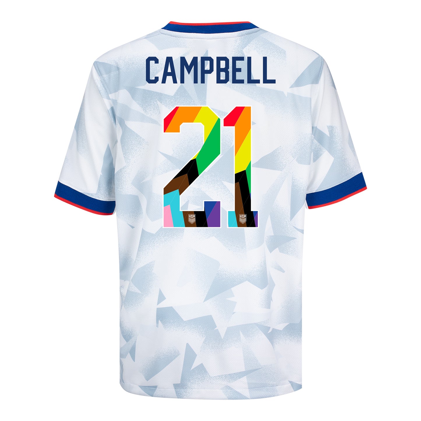 Youth Nike USWNT 2025 Pride Personalized Brilliant Home Stadium Jersey