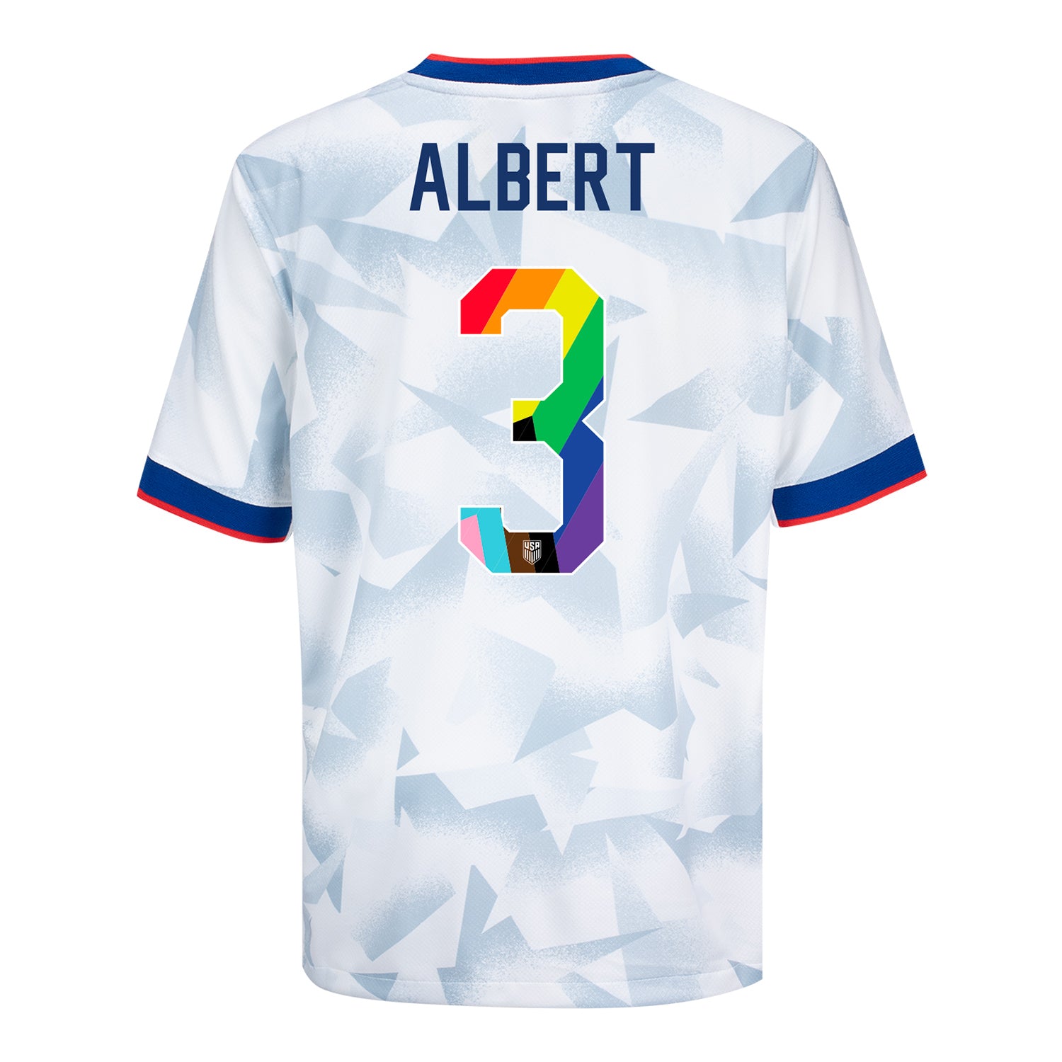 Youth Nike USWNT 2025 Pride Personalized Brilliant Home Stadium Jersey