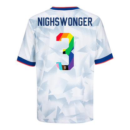 Youth Nike USWNT 2025 Pride Personalized Brilliant Home Stadium Jersey