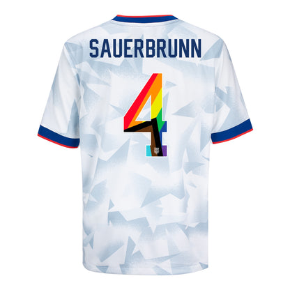 Youth Nike USWNT 2025 Pride Personalized Brilliant Home Stadium Jersey