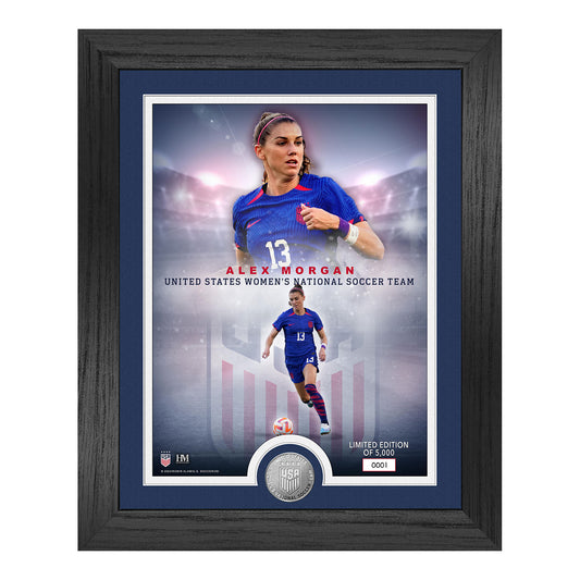 Highland Mint Alex Morgan Silver Coin Frame - Front View