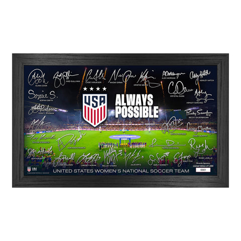 Highland Mint USWNT 2023 Team Signature Frame - Front View
