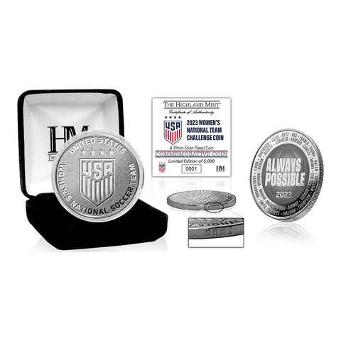 Highland Mint USWNT 2023 Silver Commemorative Coin - Front View