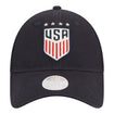 Women's New Era USWNT 9Forty Navy Hat - Front View