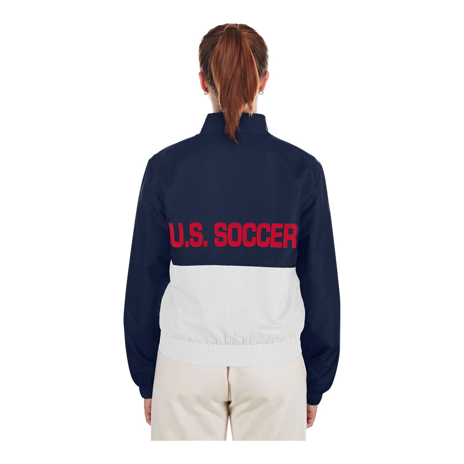 Women's New Era USWNT Full Zip Windbreaker - Back View