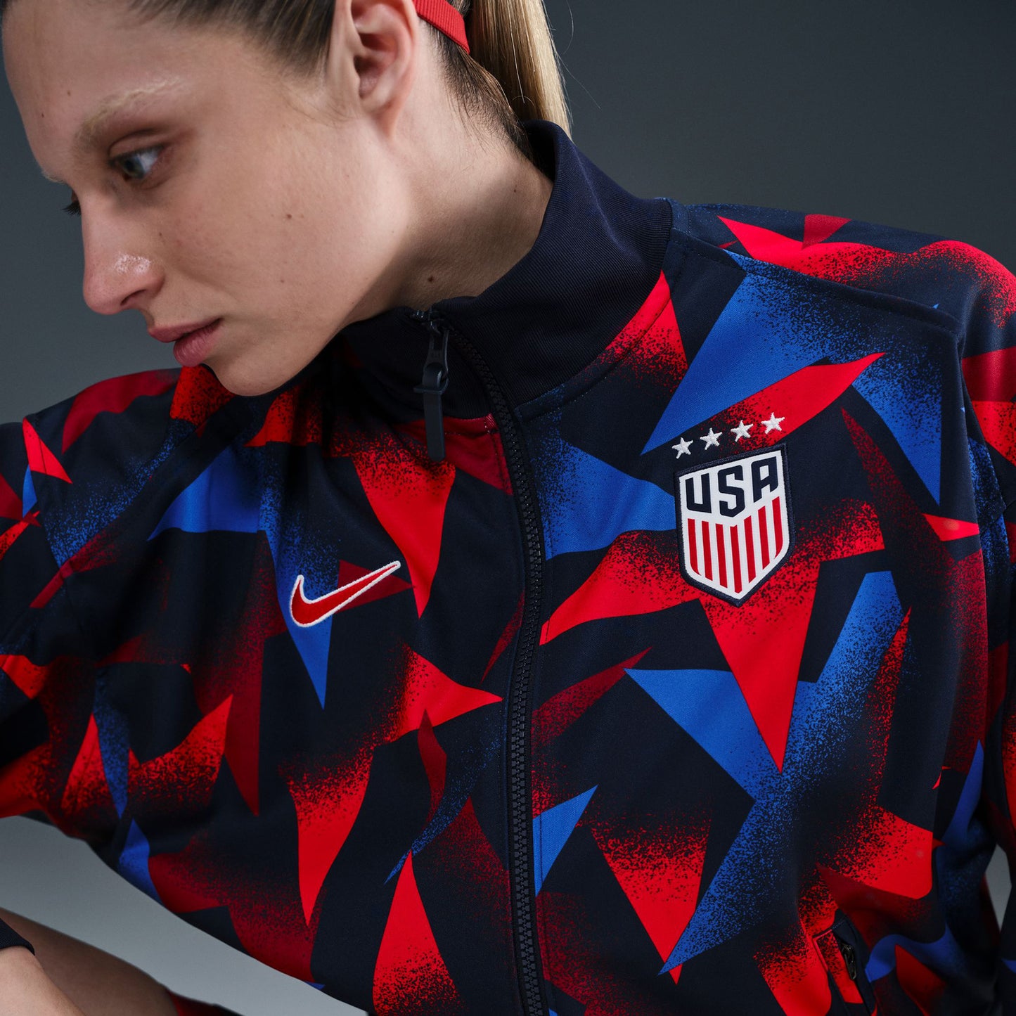 Women's Nike USWNT 2025 Academy Pro Star Navy Anthem Jacket