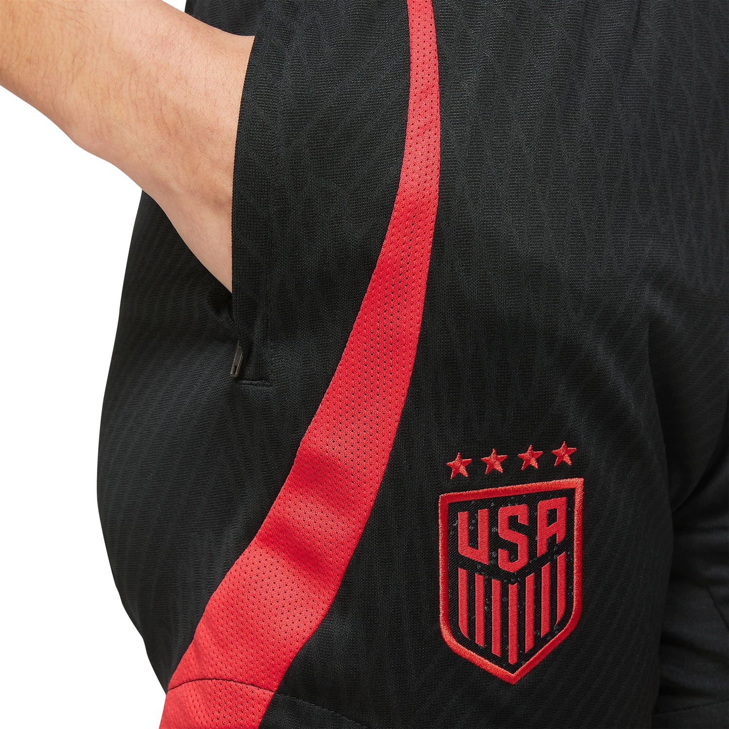 Women's Nike USWNT 2023 Strike Knit Black Shorts - Pocket View