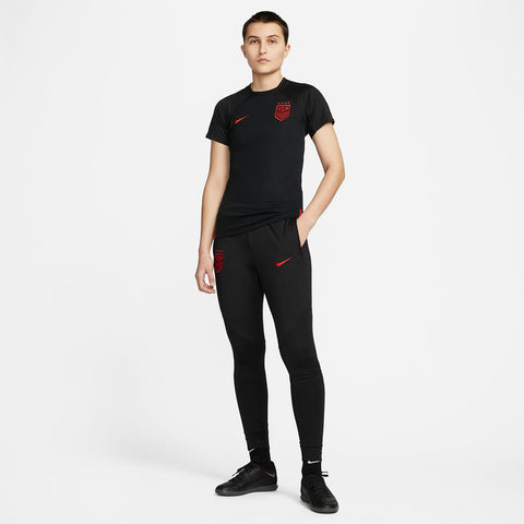 Women's Nike USA Strike Knit Black Pants - Model View
