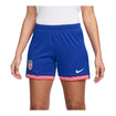 Women's Nike USWNT 2024 Stadium Home Blue Shorts - Front View on Model Zoomed