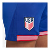 Women's Nike USWNT 2024 Stadium Home Blue Shorts - Logo View