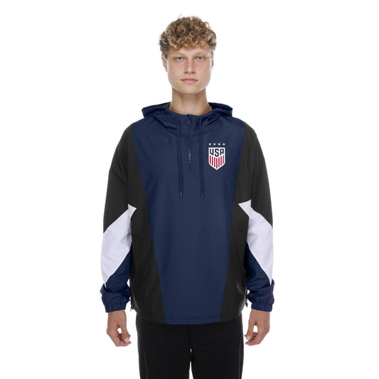 Unisex New Era USWNT Color Block Hooded Quarter Zip