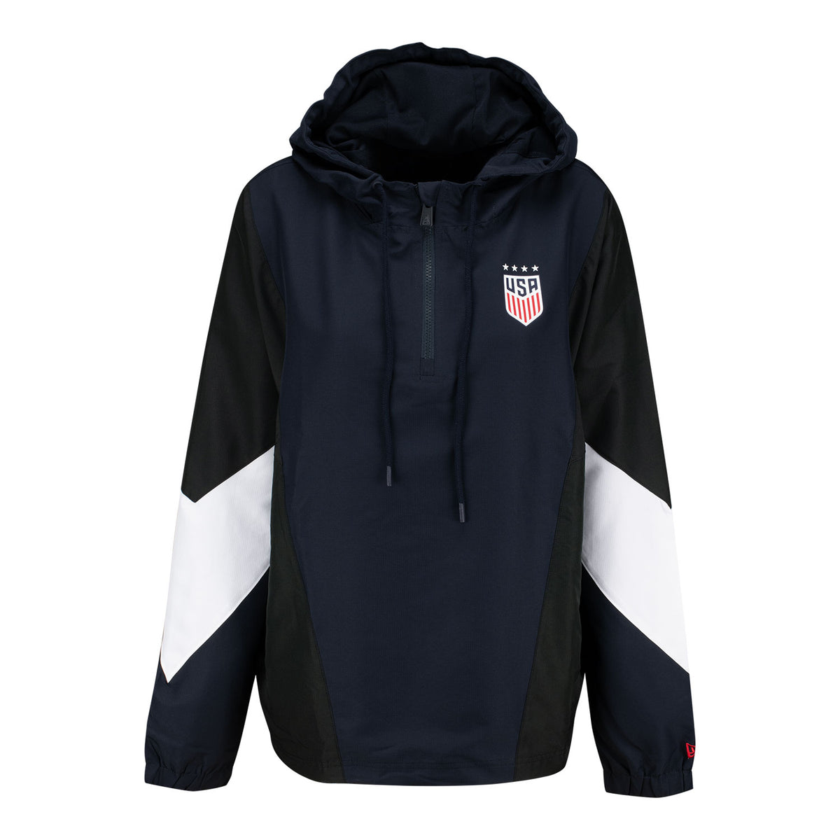 Unisex New Era USWNT Color Block Hooded Quarter Zip