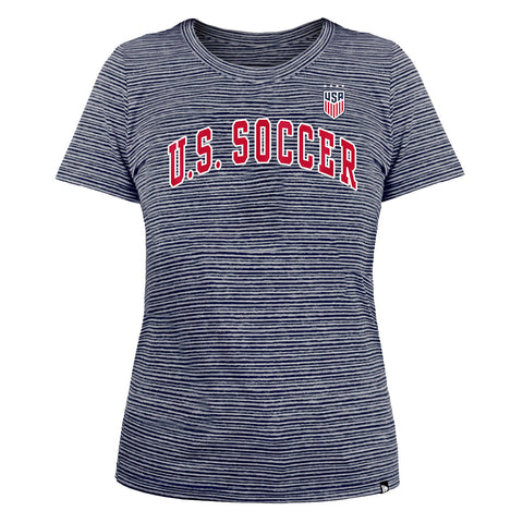 Women's New Era USWNT Arched Navy Tee - Front View